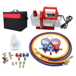 4.5CFM Single Stage Rotary Vane Air Vacuum Pump And R134A Manifold Gauge Set. Fixed Price $221.27.
