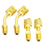 Zoizocp R410A Adapter 5/16" Sae Female To 1/4" 2 Straight + Angled, Brass. Fixed Price $18.48.
