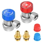 Jifetor Ac R134A Quick Coupler Adapter Kit, 0.25 Inches, Blue And Red Knob. Fixed Price $25.99.