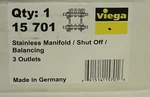 Viega 15701, Steel Manifold With Shutoff And Balancing. Fixed Price $269.99.