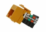 Leviton 41108-RY8 Voice Grade Quickport Connector, 8-WIRE, Yellow. Fixed Price $9.95.