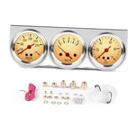 2'' 52MM 3IN1 Triple Set Kit Universal Chrome 8V-16V Volt. Fixed Price $38.61.