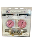 Jb Industries Manifold Gauge Zeppelin, 4-VALVE Aluminum R-4IOA, New Model 25525. Fixed Price $175.00.