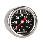 Measureman Fuel Pressure Gauge 0-60PSI 1.5" Dial, 1/8" Npt Back, Stainless. Fixed Price $16.82.