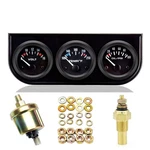 Bllyogu 52MM 3-IN-1 Car Gauge Kit Voltage Meter, Water Temperature, Black. Fixed Price $46.91.