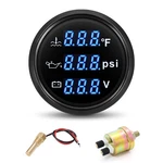 Artilaura Triple Gauge Set 3IN1 (oil Pressure+ Water Black, Blue Light. Fixed Price $55.70.