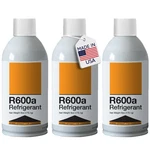 Leak Saver R600A Refrigerant - Upright Charging Self Sealing Can 6OZ 3 Pack. Fixed Price $65.99.