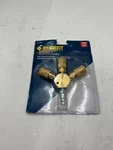 Primefit M1406-5 3-WAY Hex Style Air Manifold Industrial 6-BALL Brass Fitting. Fixed Price $17.49.