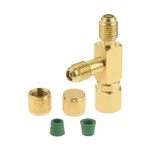 Aupoko Quick Coupler Access Tee, 1/4'' Valves Core Adapter Inch, Gold. Fixed Price $17.99.