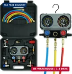 Calpose Way Ac Gauge Set Manifold For R134A R410A R12 R22 R502 Re. Fixed Price $76.46.