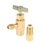 Surieen R1234YF Self-sealing Can Tap With R134A Tank Adapter, 1/2 Inch, Gold. Fixed Price $15.19.