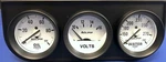 Meter Autogage 2327 White Three Gauge Consol Oil Pressure Volt Water Temp. Fixed Price $89.74.