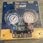 Yellow Jacket Titan 2-VALVE Manifold Red Blue Gauges R-22 R-404A R-410A Test. Fixed Price $190.00.