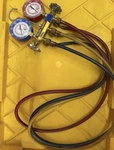 Yellow Jacket Hvac Manifold Set 2-VALVE Dual 3 Hoses R-22 R-404A. Fixed Price $109.99.
