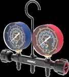 Navac NMG13A Pro Series Manifold Gauge, 3-1/8" O.d., Brass Body, R-32/R-454B/R-. Fixed Price $125.99.