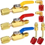 7 Pcs Air Conditioning Refrigerant Ball Valve Set 1/4" For R410A R134A Hvac Adap. Fixed Price $47.99.