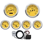 Motor Racing Classic Yellow 6 Gauge Set 85MM Gps Speedometer Kmh Bar. Fixed Price $257.44.