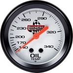 Quickcar 611-6009 Oil Temperature Gauge 2-5/8" 100-340 Deg Silver Face Lighted. Fixed Price $52.95.